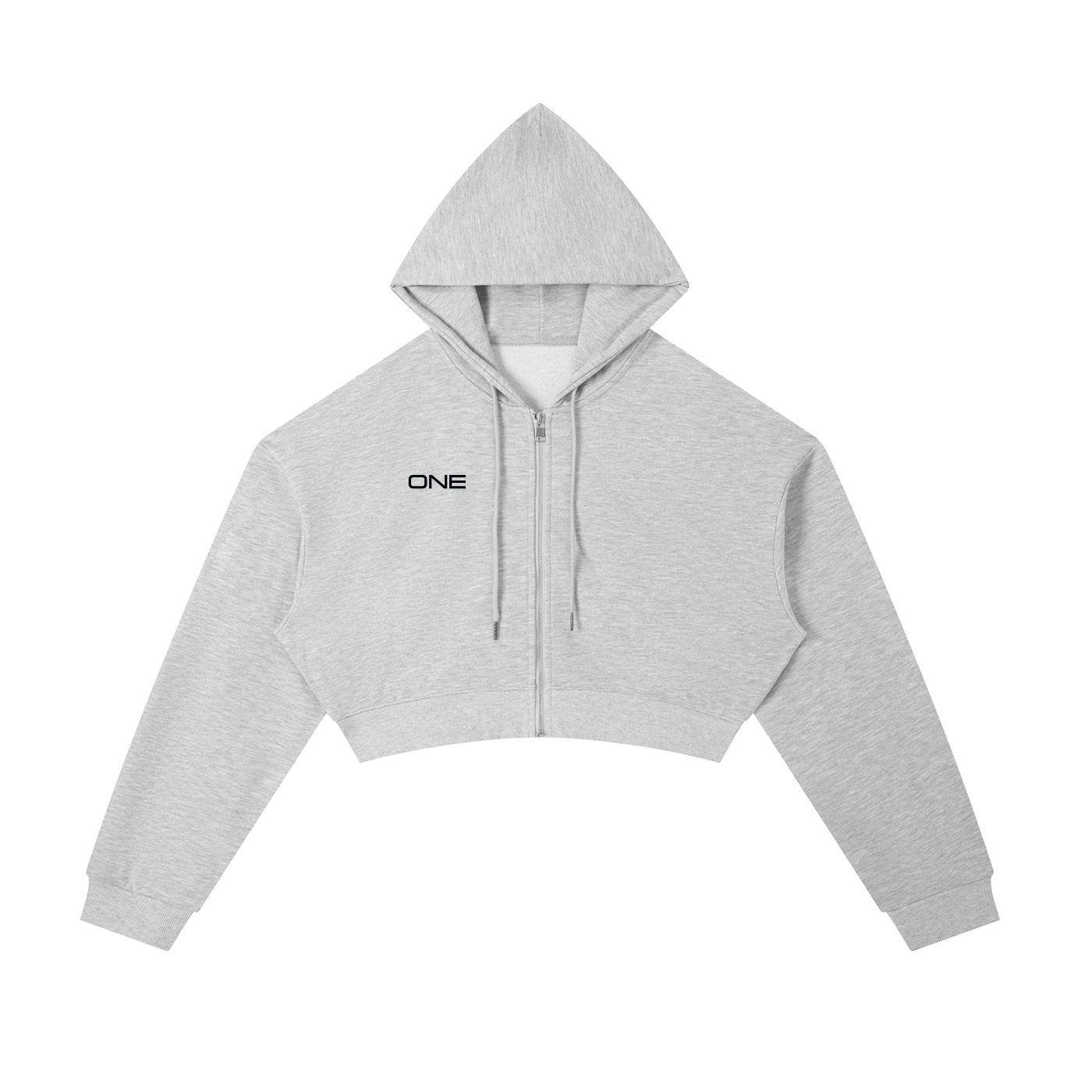 Women's Essential Cropped Zip-Up Hoodie