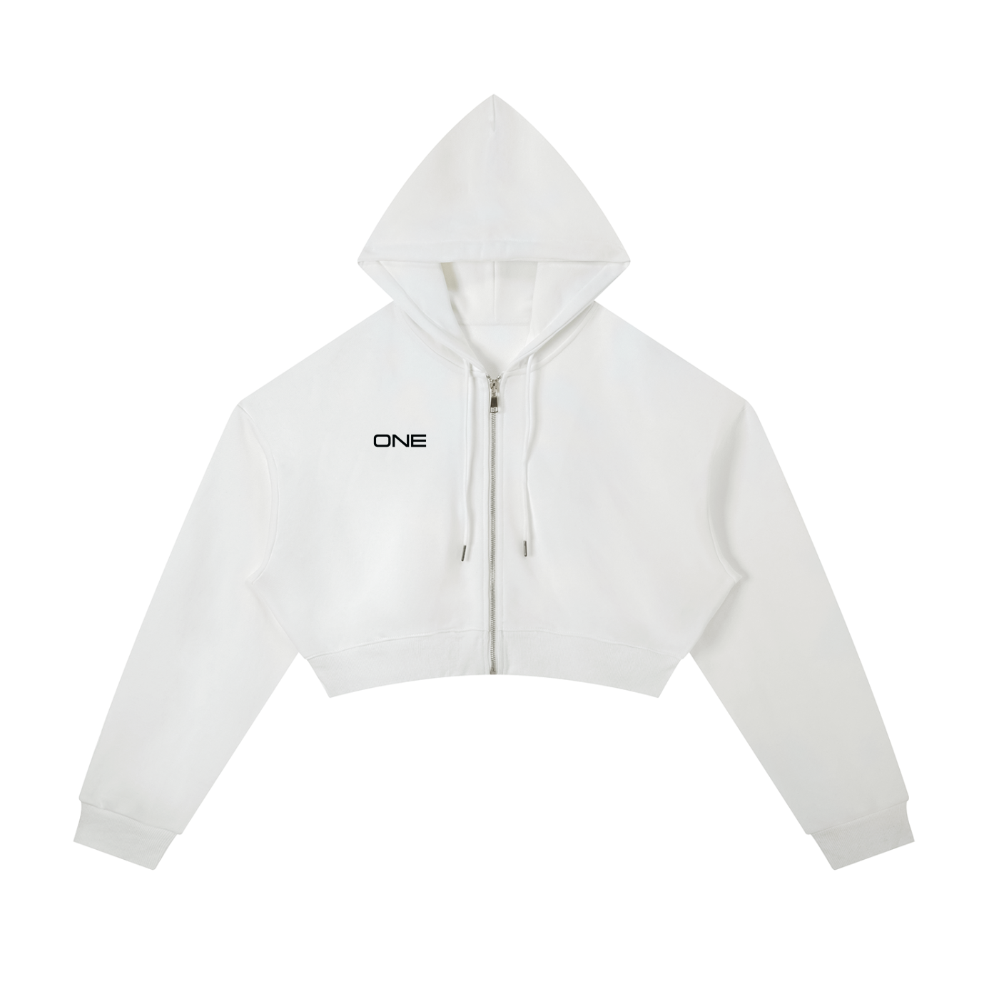 Women's Essential Cropped Zip-Up Hoodie